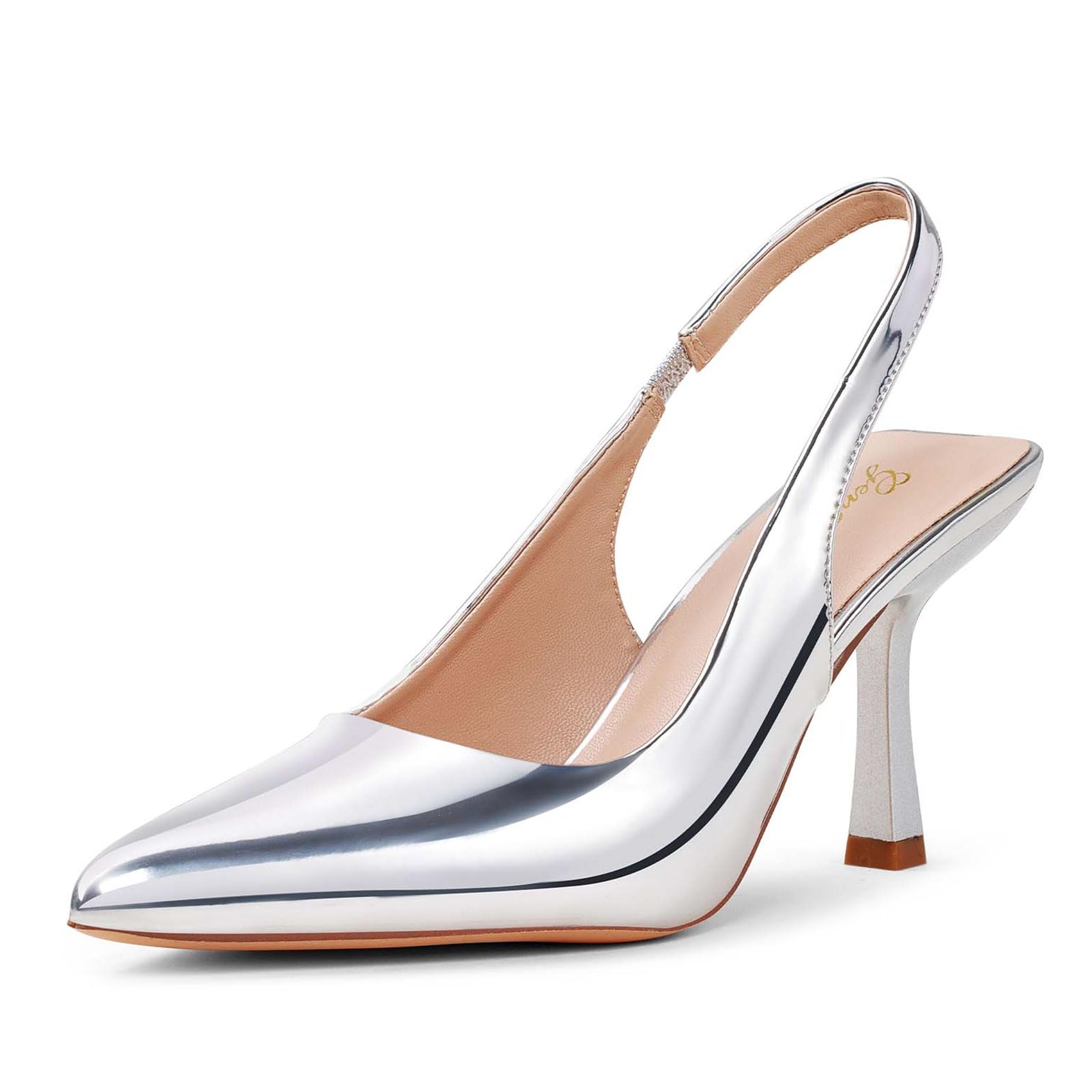 Women's Pointed Toe Spring Summer Formal Dress Fashion Patent Wedding...