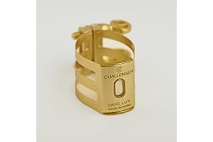 Challenger Alto Hard Rubber Wide-Compatible Saxophone Ligature Compatible with Selmer, New York Meyer, Vandoren, Gottus, Theo Wanne, ESM and more