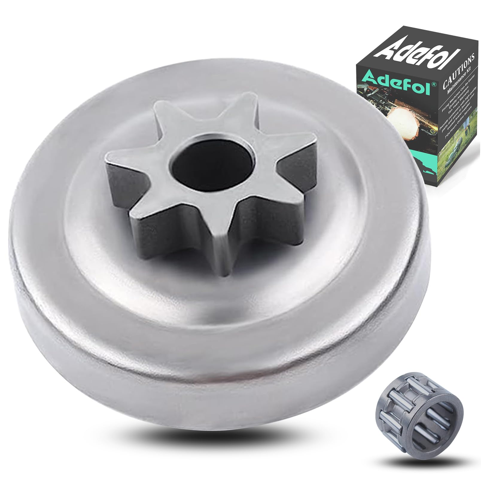 Photo 1 of Adefol Spur Sprocket for Echo CS-3000 CS-300 CS-301 CS-305 CS-306 CS-330 CS-306 Chainsaw, Clutch Drum + Needle Bearing Replace 17500539134