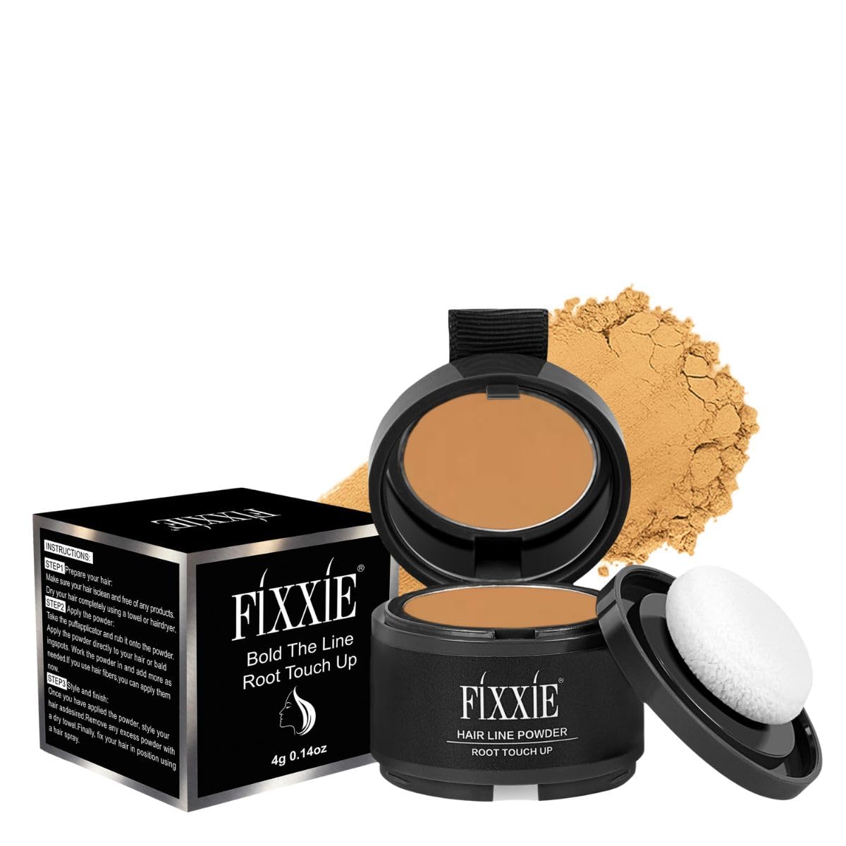 Hairline Powder, Root Touch Up Hair Powder, Instant Hair Loss Concealer for Thinning Hair, Windproof & Sweatproof Root Cover Up with Mirror and Puff (Dark Blonde)