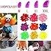 Brostown 100Pcs Soft Pet Dog Nail Caps Claws Control Paws of 5 Kinds 5Pcs Adhesive Glue + 5pcs Applicator with Instructions