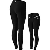 Equinavia Astrid Womens Silicone Knee Patch Breeches | Mid Rise Riding Pants with Phone Pockets