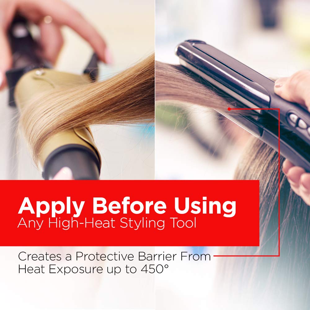 HSI PROFESSIONAL Argan Oil Heat Protector | Protect up to 450º F from Flat Irons & Hot Blow Dry | Sulfate Free, Prevents Damage & Breakage | Made in the USA | 8 Ounce, Packaging May Vary : Beauty