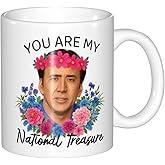 Funny National Treasure Coffee Mug, You're My National Treasure Tea Cup, Attractive Lovely Gift For Best Friend Buddy Closed Friend On Birthday Christmas, Valentine's Day,11 oz Novelty white Mug