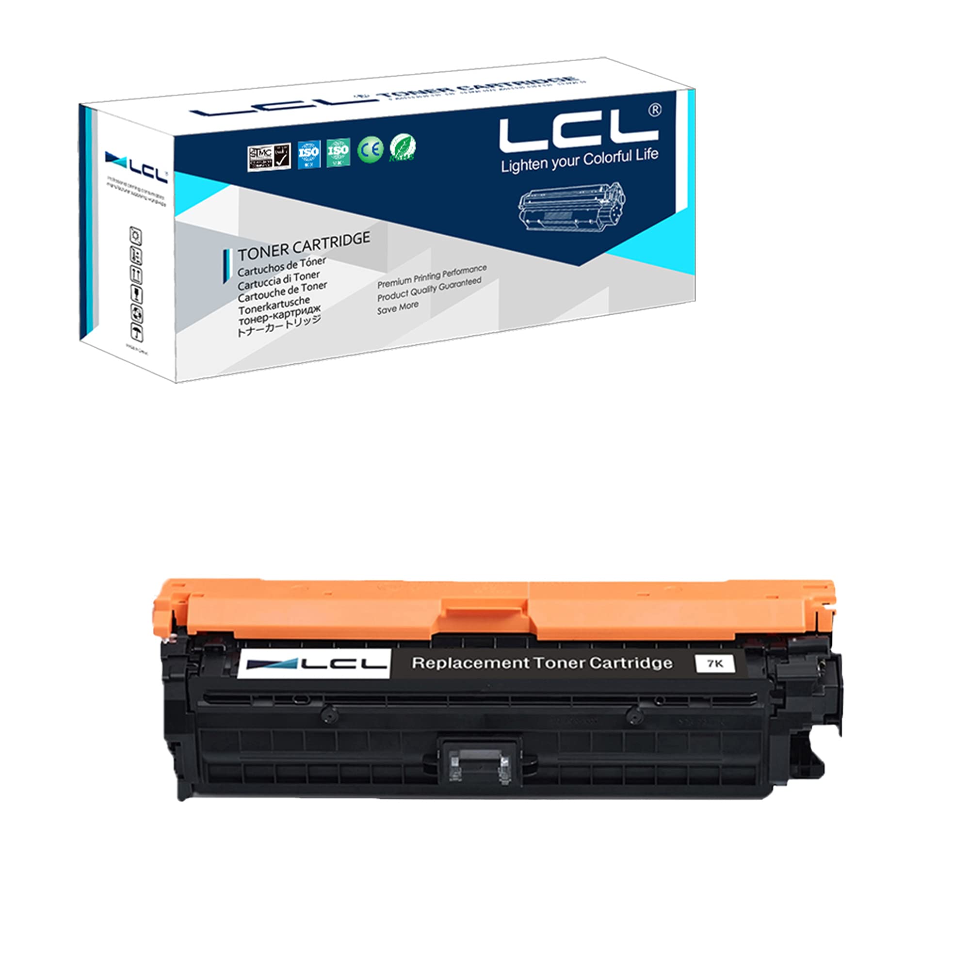 LCL CE740A 307A Toner Cartridge Replacement for HP CE740A 307A Replacement for HP Color Laserjet CP5225 CP5225n CP5225dn (1 Black)