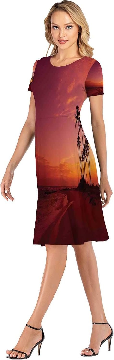 Square Abstract from Antelope Canyon Women Slim Party Dress,118502,S