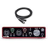 Focusrite Scarlett 2i2 3rd Gen 2-in, 2-out USB Audio Interface with Mic Cable
