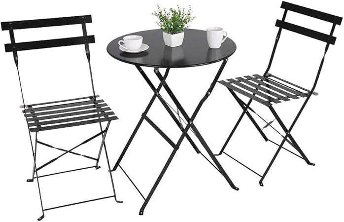 folding patio chairs and table