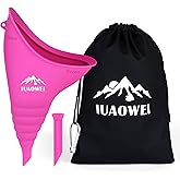 IUAOWEI Female Urination Device, Reusable Silicone Female Urinal, Pee Funnel for Women, for Travel, Camping, Boating, Outdoor, Hiking