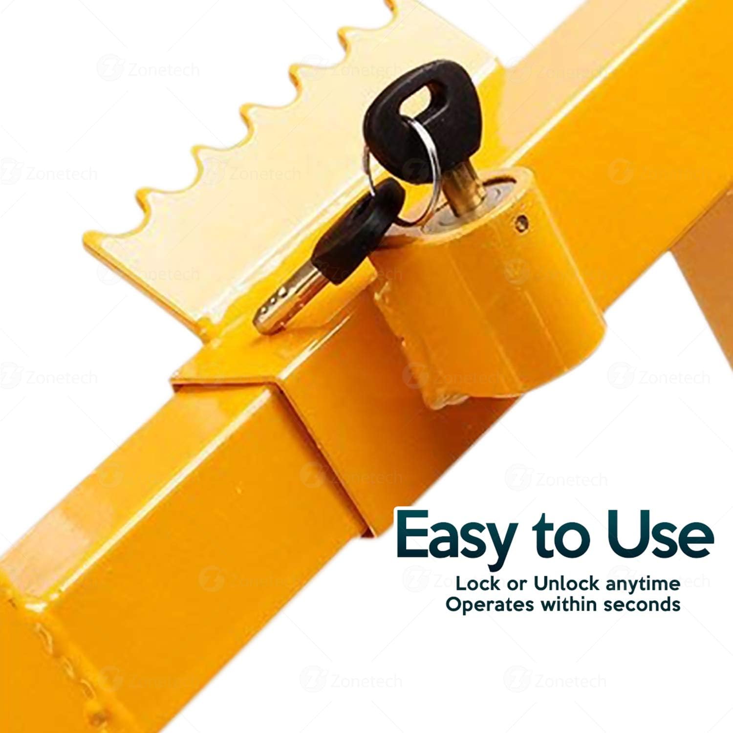 Zone Tech 2-Pack Security Wheel Chock Lock- Clamp Boot Tire Claw - Premium Quality Heavy Duty Stabilizer Anti- Theft -Protective for Parking Car, Trailer, Truck and SUV: Home Improvement