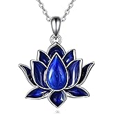 AXOMY Lotus/Rose/Daisy/Sunflower Necklaces 925 Sterling Silver Flower Necklace Jewelry Gifts for Women