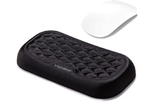 Vaydeer Mouse Wrist Rest Pad, Memory Foam Hand Rest Support Padded for Office, Computer, Laptop, Typing and Wrist Pain Relief and Repair (5.91 inch, Black)