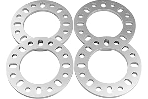 YONGSHENGONE 4PCS 8 Lug Wheel Spacers 1/2 Inch (12mm) Thick, 8x6.5 8x165.1 8x170 8x180 Hubcentric Aluminum Adapters, Compatible with F250 E350 Ram 2500 Suburban 2500 Sierra 2500HD 3500HD