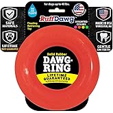 Ruff Dawg Indestructible Dawg-Ring Medium 6&rdquo; 1pc Color Varies &ndash; Heavy-Duty Solid Rubber Tug &amp; Fetch Toy for Dogs Up to 40 lbs &ndash; Floats &amp; Bounces &ndash; Made in USA