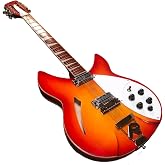 In stock, Rickenbacker 360 tomato fried egg color, 12 string semi hollow electric guitar, wholesale and retail.