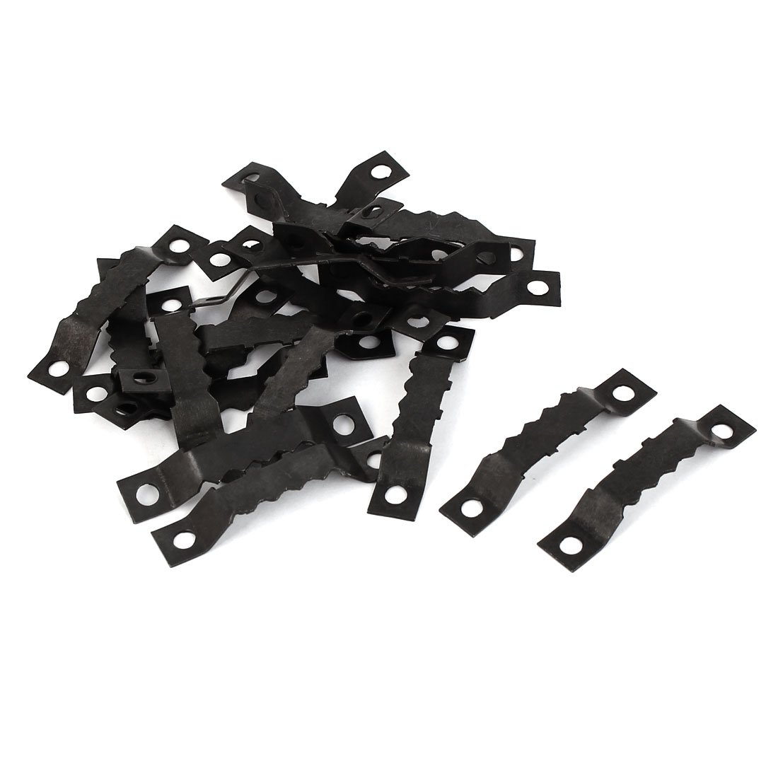Sourcingmap 42mm x 8mm Saw Tooth Sawtooth Picture Frame Hooks Hangers 20PCS w Screws