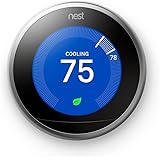 Nest Learning Thermostat 3rd Generation, Stainless Steel, Works with Amazon Alexa