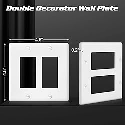 Decorator Wall Plate Double Gang Light Switch Plate