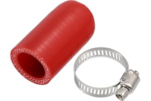 Motoforti Universal Car Silicone Coolant Cap with Clamp for Bypass Heater Vacuum Water Port Protective End Cap, 0.98" 25mm ID
