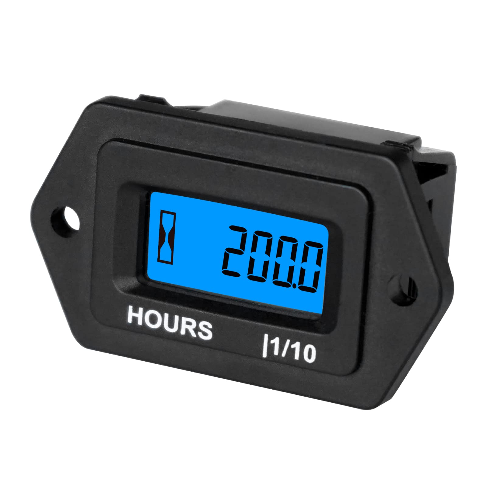 NInE-ROnG Digital LCD DC 9V to 65V Hour Meter with Blue Backlight,Waterproof,Data Storage,Use for Motorhome Lawn Mower Snowmobile Scrubber…