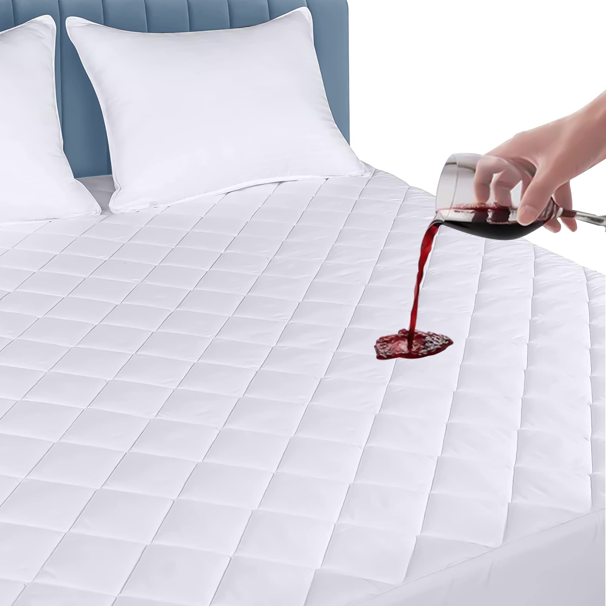 Sunshine Comforts Premium Quilted Waterproof Single Mattress Protector - Hypoallergenic, Ultimate Comfort & Protection, Easy Care, White