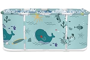 STARBRILLIANT Portable Foldable Bathtub, Relaxation and Convenience Travel and Home Spa Bathtub for Adults Families, Easy to Assemble Collapsible Bathtub 41x23x19Inches(81 Gal Capacity)