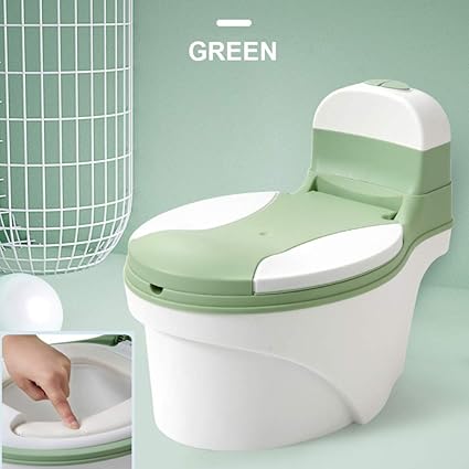 Jingmei Pot Pour Bebe Toilette Avec Coussinet Doux Et Amovible La Formation Des Tout Petits Siege De Toilette Pratique A Utiliser Pour Enfant Green Amazon Fr Cuisine Maison