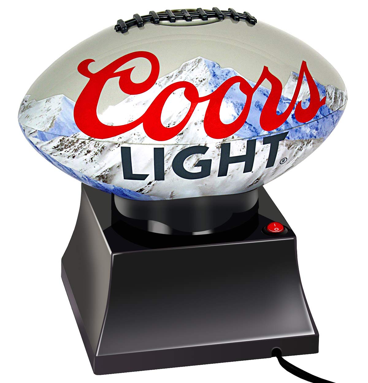 Coors Light Hot Air Popcorn Maker, Football Shaped Air Popper, with Serving Bowl, Kernel Measuring Cup, Butter Melter, Makes Healthy Snacks with No Oil or Microwave, for Movie Nights and Sports Fans