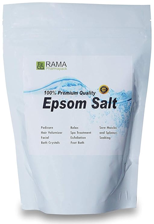 RAMA PHARMAPACK Epsom Salt (Magnesium Sulphate) for Relaxation Muscle Relief, Relives Aches and Pain, Plant Growth (500 g)
