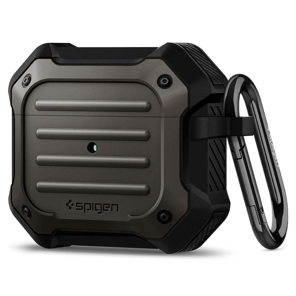 Spigen Tough Armor Compatible with AirPods 3 Case (3rd Generation 2021) [Dual Layer Solid Protection] - Gunmetal