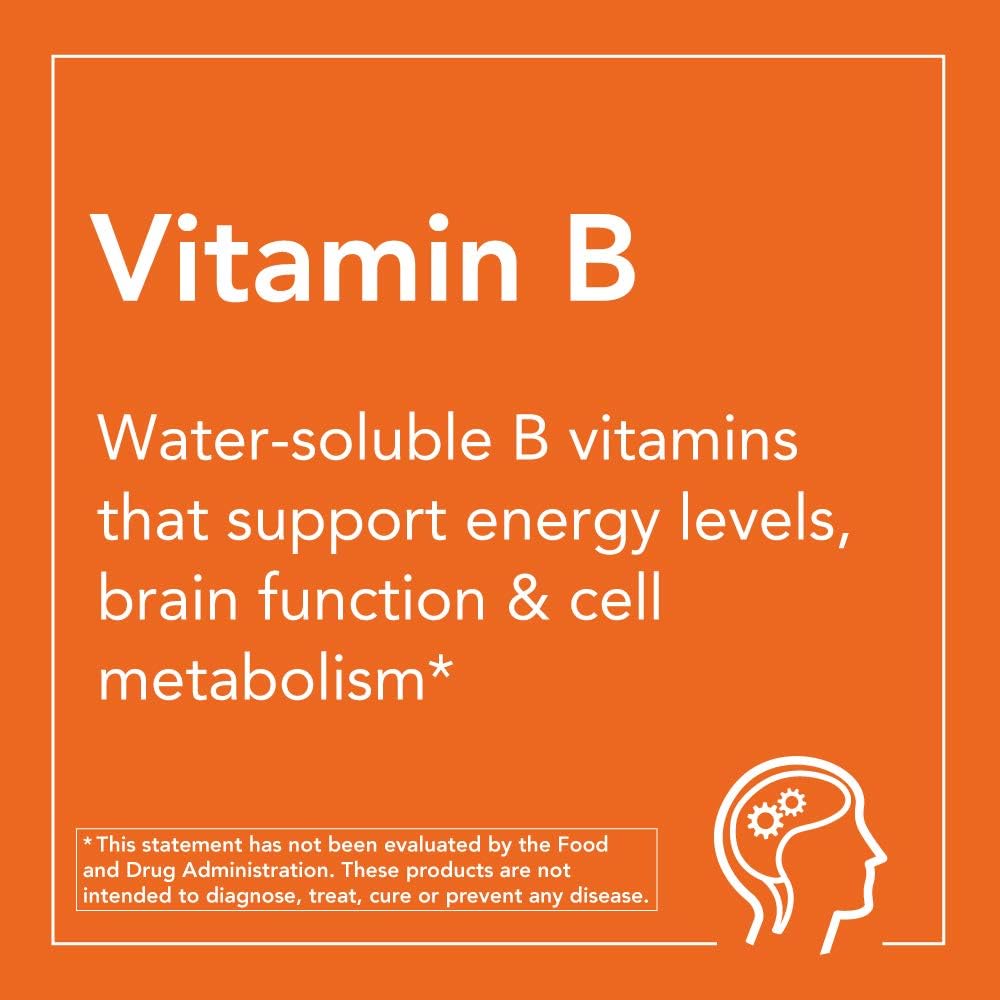 NOW Supplements, Vitamin B-100, Energy Production*, Nervous System Health*, 250 Veg Capsules: Health & Personal Care