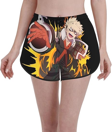 Amazon.com: PADIDA My Hero Academia Bakugou Katsuki Women's 3D Printed Sports Fitness Shorts 