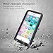 iPhone 7 Waterproof Case, FitTek IP68 Certificated (10ft/3m) Underwater, DustProof, SnowProof, Shockproof Case with Touched Transparent Screen Protector Protective Cover for iPhone 7 - 4.7inch(Black)