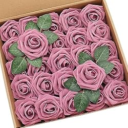 D-Seven Artificial Flower 50pcs Mauve Roses with
