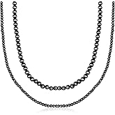 Navajo Pearl Necklace for Women Western Jewelry Handmade Boho Necklaces Pearls Bead Double Layered Necklaces for Women