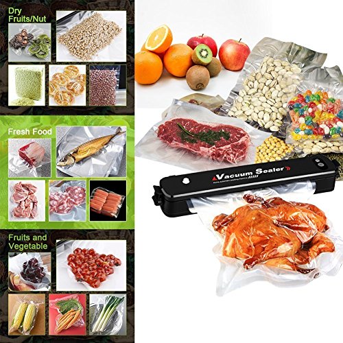 Kepeak Vacuum Sealer Machine, Automatic Vacuum Sealing System for Food Preservation, 15 pcs Sealer Bags(FDA-Certified)