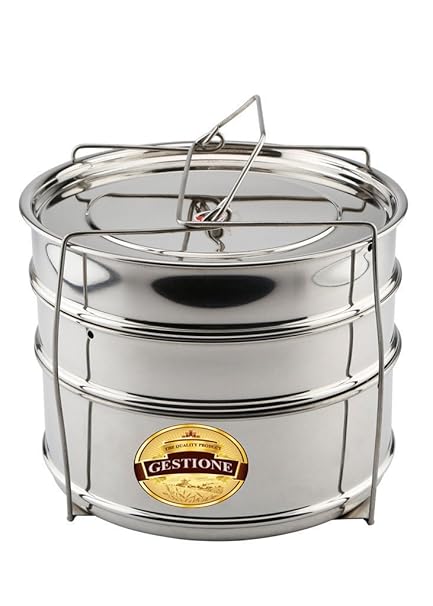 GESTIONE Cooker Separator Set (3 Containers) Suitable for 6 Ltrs Prestige Outer lid Pressure Cooker