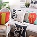 Create For-Life Cotton Linen Decorative Pillowcase Throw Pillow Cushion Cover the Beatles Head Square 18