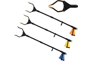 Peohud 3 Pack Grabber Reacher Tools for Elderly, 32" Extra Long Foldable Pick Up Stick with Rotating Jaw, Handy Trash Claw Grabber for Litter Picker, Garden Nabber