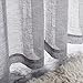 Voilybird Gray Linen Textured Semi Sheer Curtains for Bedroom - Grommets Top 84 Inch Length, 2 Panels