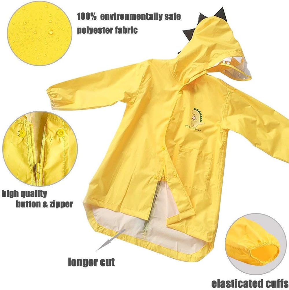 Swyss Raincoat for Kids Rain Jacket Age 38 Dinosaur Shaped Lightweight