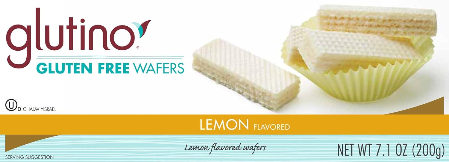 Glutino, Gluten Free, Lemon Wafer Cookies, 7.1oz Box (Pack of 3
