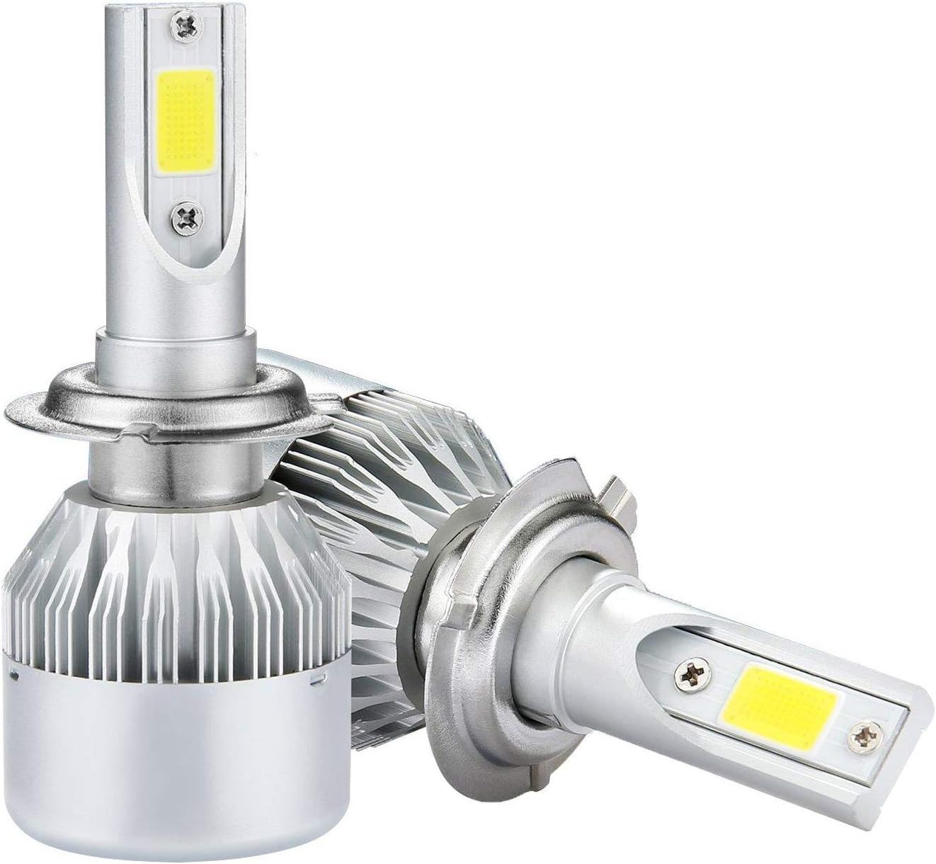 CARROVIL C6 H-4 All in One Compact Design 36W/3800LM LED Headlight Conversion Kit Car High/Low Beam Bulb Driving Lamp 6500K (2 Pcs)