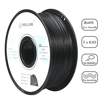 Amazon Com Priline Polycarbonate 1 75 3d Printer Filament Dimensional Accuracy 0 03 Mm 1kg Spool 1 75 Mm Black Industrial Scientific