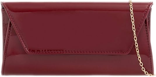 Download Girly HandBags Plain Glossy Clutch Bag (Burgundy): Amazon.co.uk: Shoes & Bags
