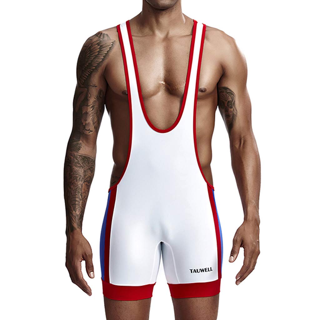 KESEELY Men's Sling Swimwear Pants Siamese Short Pants Sexy Vest Bodybuilding Beachwear Set