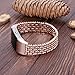bayite Metal Bands Compatible Fitbit Charge 2, Replacement Bracelet Adjustable Women，Rose Gold