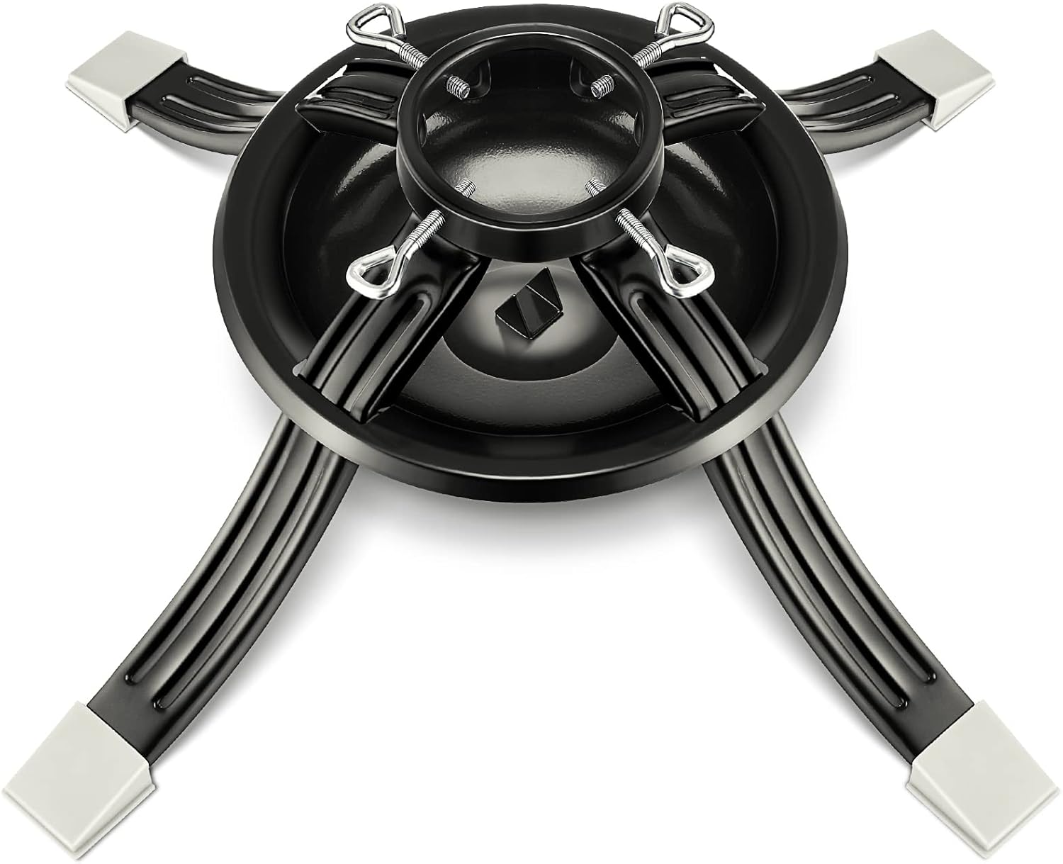 Tree Stands - Roowest Christmas Tree Stand for Live Tree, Real Christmas Tree Base Dark Green Metal Holiday Xmas Tree Stands (L, Fits for 2-4.8 Inches Trunk, 1.5 Gallon)