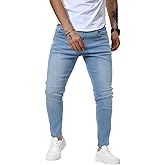 Woenzaia Mens Jeans Slim Fit Skinny Denim Stretch Tapered Jean Pants