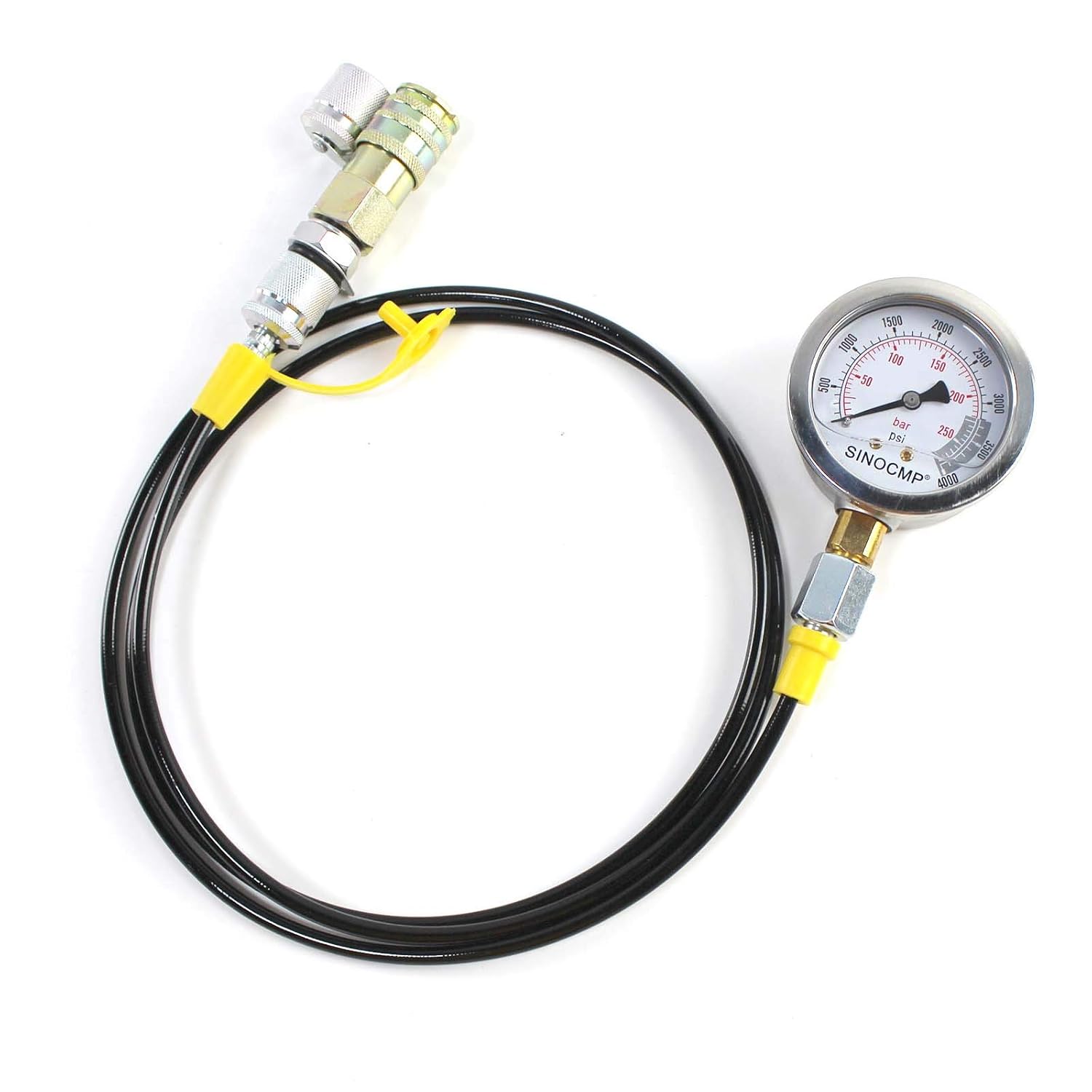 SINOCMP Hydraulic Pressure Test Kit 25MPA/250BAR/4000PSI